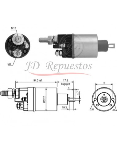 Solenoide Case-caterpillar-cummins-ford 12v