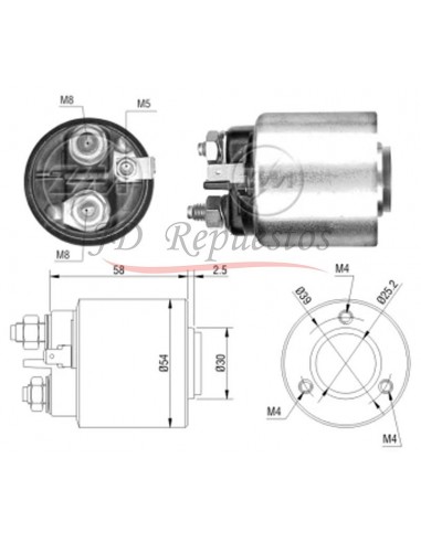 Solenoide N594-087/ne815 12v.(valeo)