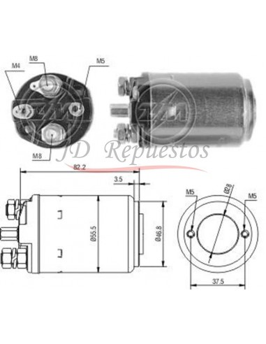 Solenoide Volkswagen Saveiro-gol 1,6 (wapsa) 12v