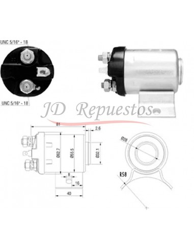 Solenoide Ford 4000 Camion 4 Cil.12v. (wapsa)