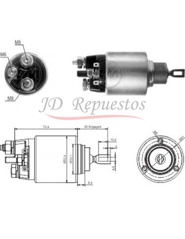 Solenoide M.benz 180,200,230,250,sprinter (2339305013) 12v