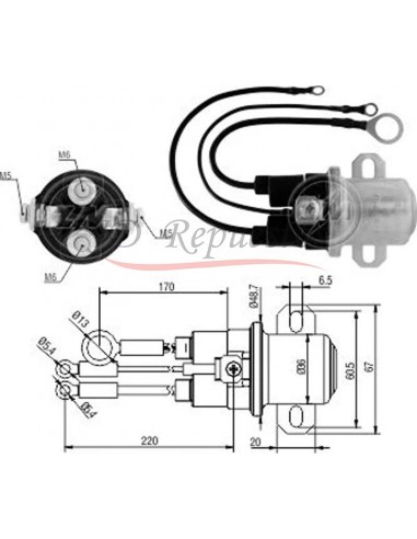 Solenoide Auxiliar D.remy 39mt 24v.