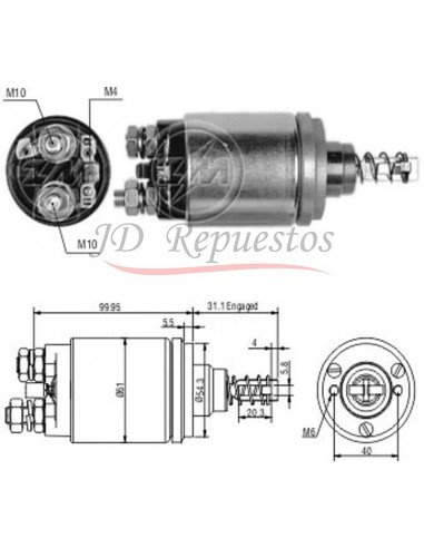 Solenoide Iveco-m.benz-volvo 12v