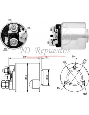 Solenoide M.benz Clase A (594401) 12v