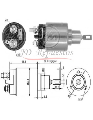 Solenoide D-chevrolet S10 Nafta 12v (0331303506)