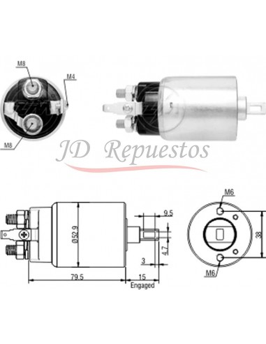 Solenoide Hyster-komatsu-yale (hitachi 213047009)  12v