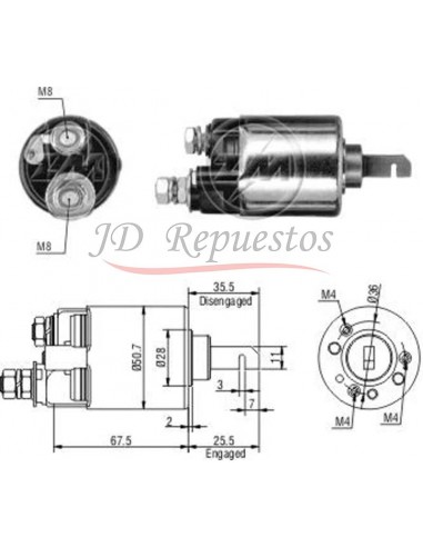 Solenoide Honda Civic-accord-prelude (mitsubishi) 12v