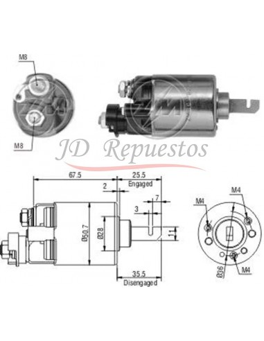 Solenoide Honda Accord,prelude (honda) 12v