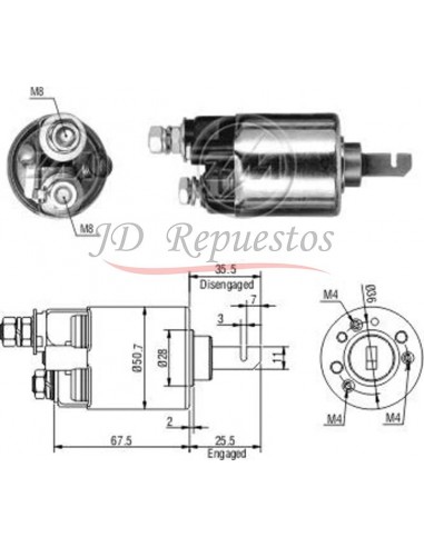 Solenoide Honda Prelude 4 Cil.2l,2.2l,2.3 (mitsuba) 12v