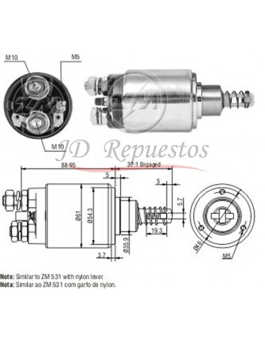 Solenoide Ford-vw-case-m.ferguson Serie Jf 12v (9330081030)