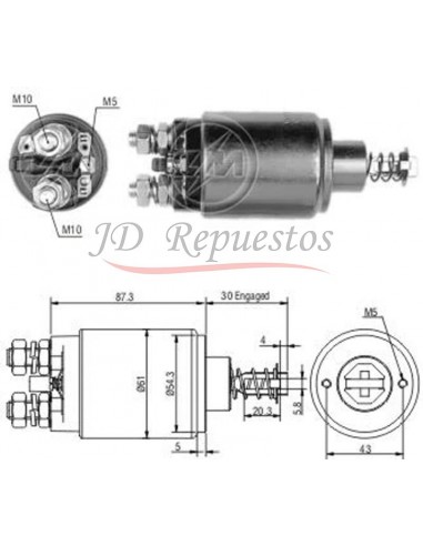 Solenoide Perkins 24 Volt