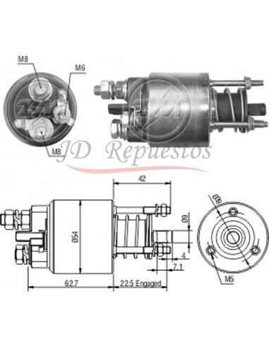 Solenoide Fiat Palio,brava,bravo,marea,punto (m.marelli) 12v