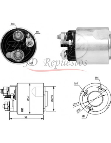 Solenoide Renault Sandero,clio,megane,kangoo,logan