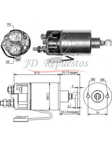 Solenoide Toyota Celica-land Cruiser P.up (nippondenso) 12v