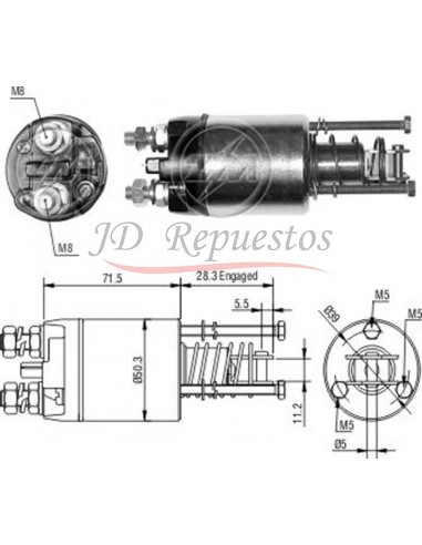 Solenoide Fiat Brava,bravo,regatta,tempra,tipo (m.marelli) 12v