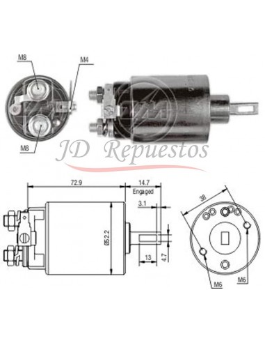 Solenoide Chev.isuzu Diesel (hitachi) 12v