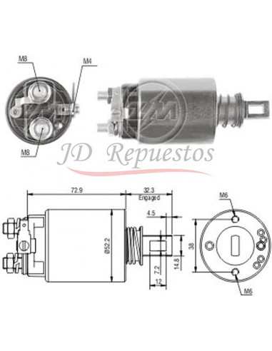 Solenoide Chev.luv,blazer Nafta Y Diesel-nissan (hitachi) 12v