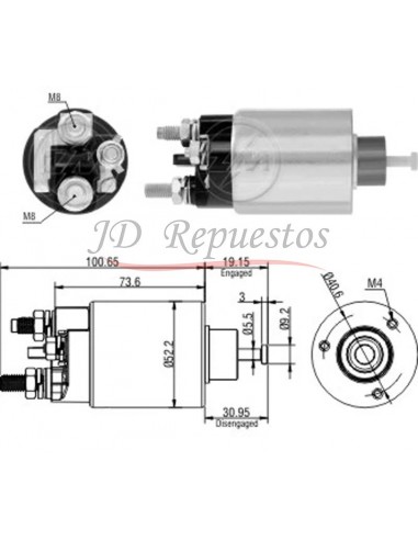 Solenoide Palio 1.8 8v-gm Astra 1.8,2.0,2.4,vectra 2.4 16v.