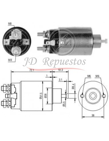 Solenoide Isuzu-nissan-subaru-peugeot 405 Diesel (mitsubishi) 12v