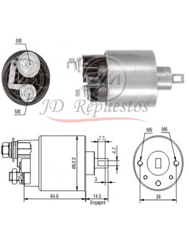 Solenoide Honda Civic 1.5 Crx- Rover 213 (211437606) 12v