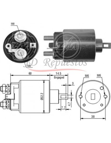 Solenoide Ford Escort-orion-pointer 12v