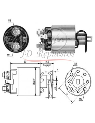 Solenoide Isuzu Trooper 3.2l-acura Slx (hitachi) 12v