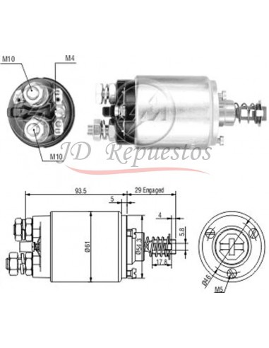 Solenoide Iveco-renault-m.benz 12v