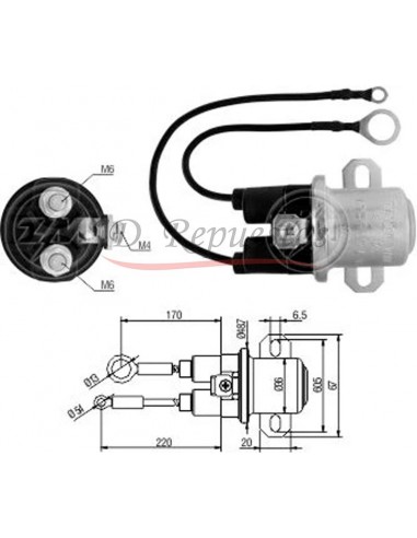 Solenoide Auxiliar M.benz 1632,34,1938,44,2638 37mt/41mt 24v.