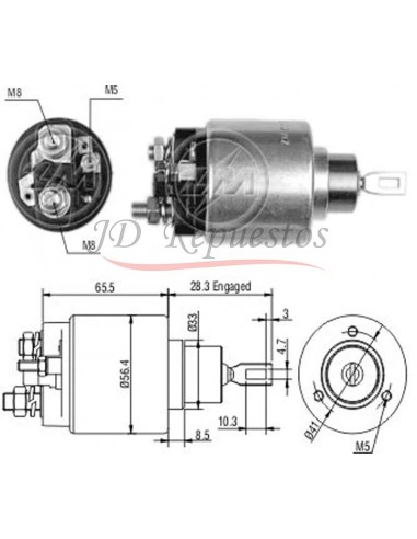 Solenoide Renault Clio,express,laguna,megane 12v