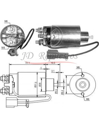 Solenoide Nissan Sentra (mitsubishi) 12v