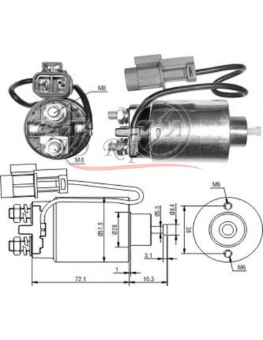 Solenoide Mitsubishi-nissan 12v