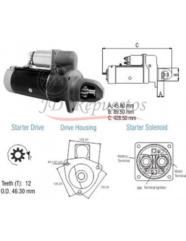 Motor De Arranque M.benz 1625,1630,1935,1941,2635 (9000453068) 24v 6,7kw