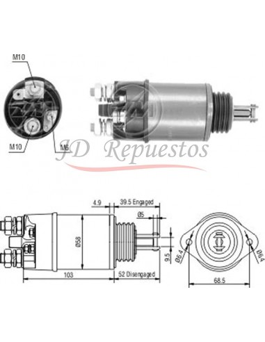 Solenoide Mercedes Benz Borne Grueso (indiel) 12v