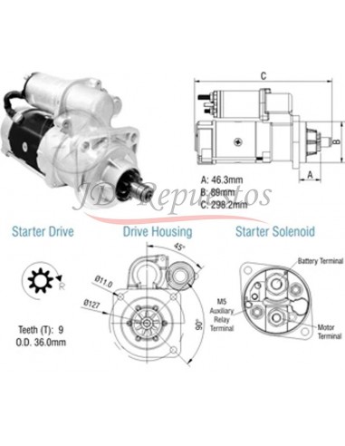 Motor De Arranque M.benz 1418r,1720r,710r,712e,l1620 29mt (r) 12v 3,3kw