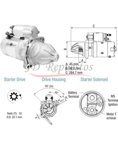 Motor De Arranque Vw 13190,15190,17210,2320, (35259640) M93r (r) 12v 3,0kw