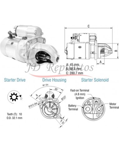 Motor De Arranque Ford Cargo C815 / C1317e / C1517e / C1722e 2011