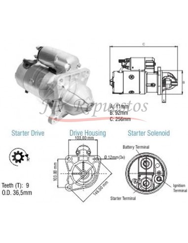 Motor De Arranque Ford Ranger 2.5 / 2.8 Maxion - 3.0 Mot Internacional