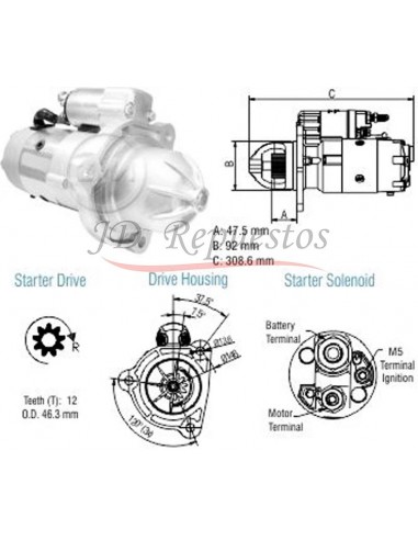 Motor De Arranque Ford Cargo (35260870) M100r (r) 12v 4.0kw