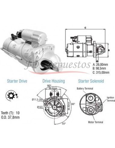 Motor De Arranque Iveco Daily X10 Serie Mwm 24 Volt M100r(35259770)