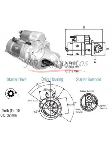 Motor De Arranque Cummins /iveco / Vw (8200292) 24v 5,0kw