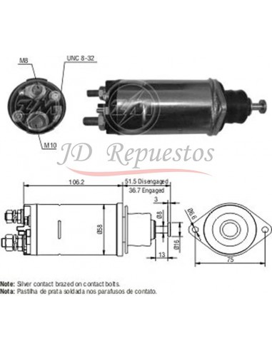 Solenoide 28 Mt (d.remy) 24v