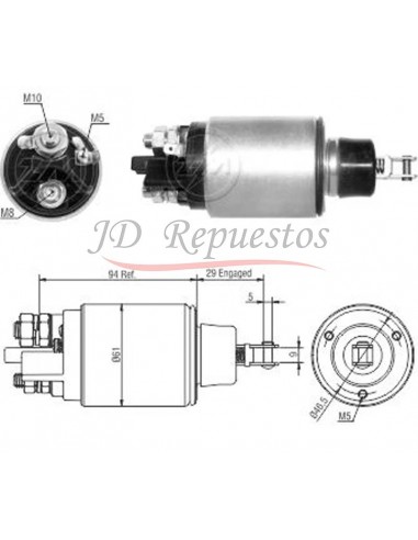 Solenoide Case / New Holland / Valtra 12v