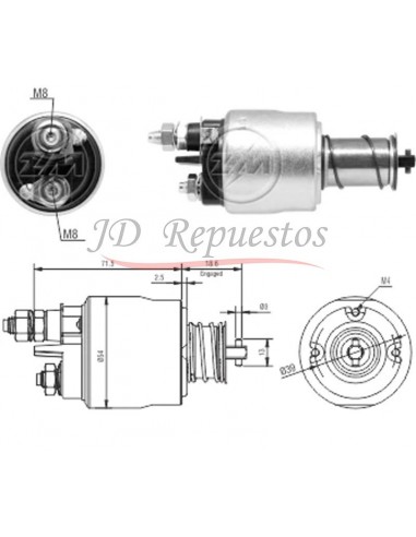 Solenoide Fiat Palio 1.4 Fire / Siena / 500