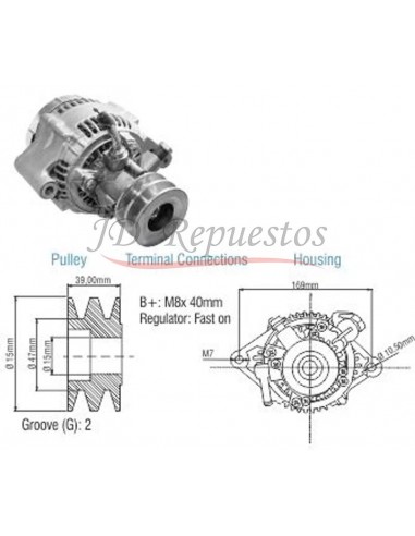 Alternador Toyota Hilux/land Cruiser C/depresor(denso 100213-1930)