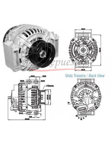 Alternador Scania 230, F113 (0124555034) 24v 110a