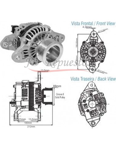 Alternador Volvo B 12b, Fh12 (0124655008) 24v 100a