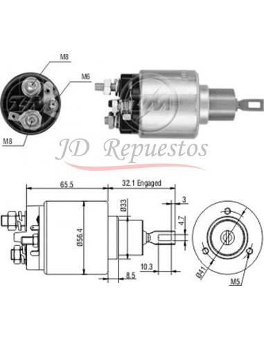 Solenoide Ford Fiesta 1.4 C/motor Zetec 12v (0331303640)