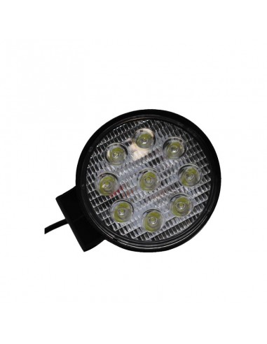 Faro De 9 Led Cuadrado 27 Watts 6cm Profundidad Blanco 12v - 24v Iluminacion Spot