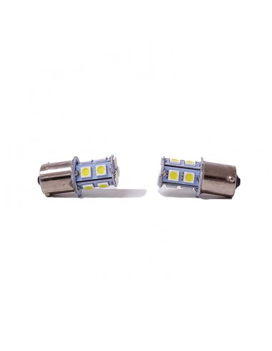 Led Señalizacion Smd1141 - 1156 - P21w 1 Polo 13 Led 5050 Smd - Blanco 12v -  X 2 Unidades