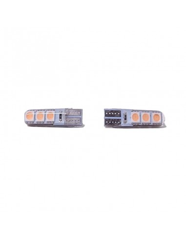 Led Señalizacion Silica2821 - T10 - W5w - 6 Led 2835 Siliconado Canbus Rosa 12v  X 2 Unidades